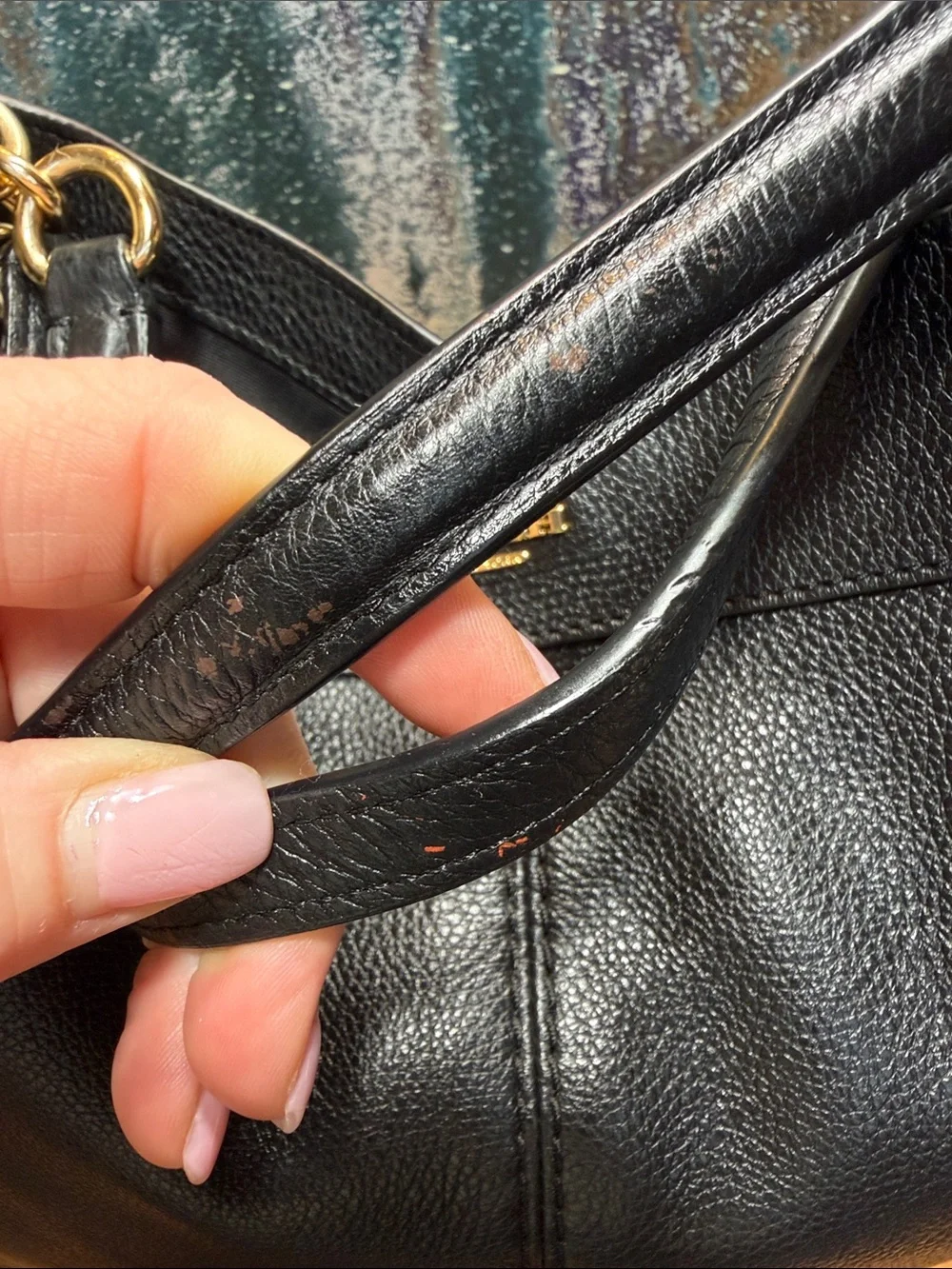 Coach Classic 2017 Lexy Black Pebble Leather Shoulder Bag Gold Hardware